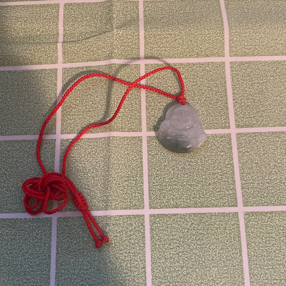 Jade buddha necklace